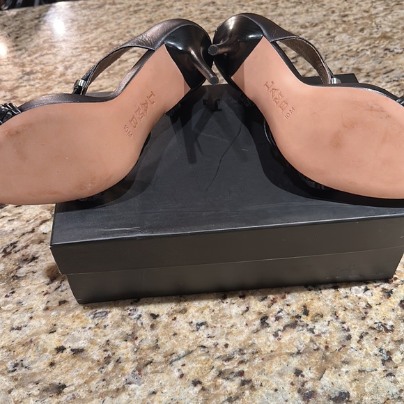 L.A.M.B black leather heels New size 10 - Picture 5 of 7